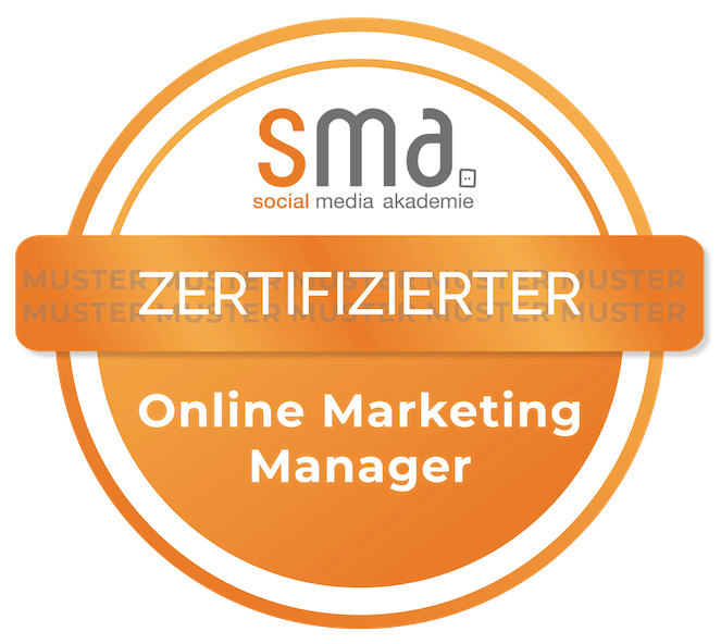 SMA Teilnehmer Badge Online Marketing Manager