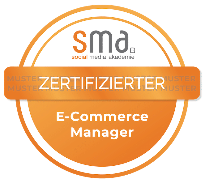 Badge zertifizierter E-Commerce Manager SMA