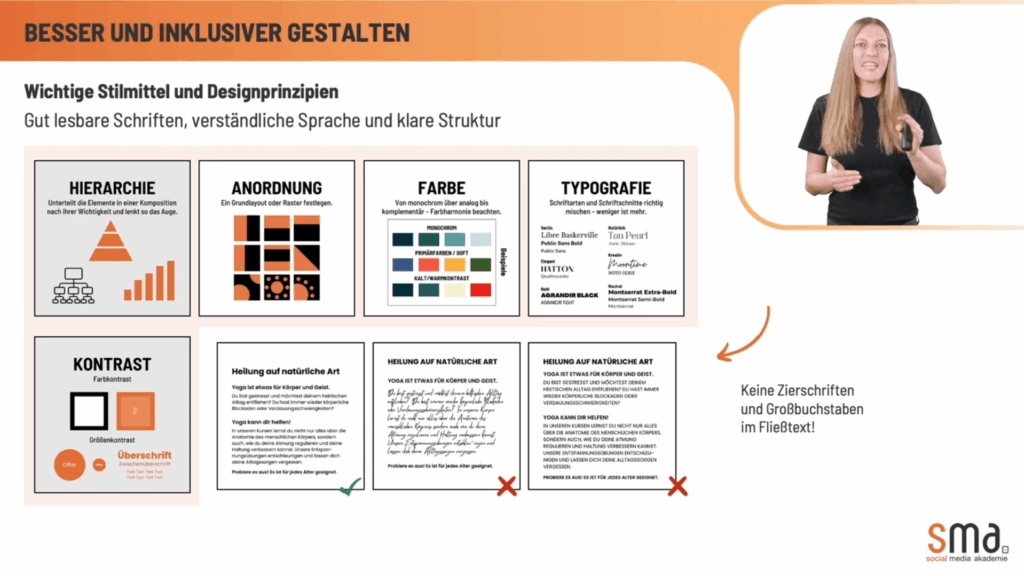 Besser und inklusiver gestalten: Tipps von Susanne Hermann.