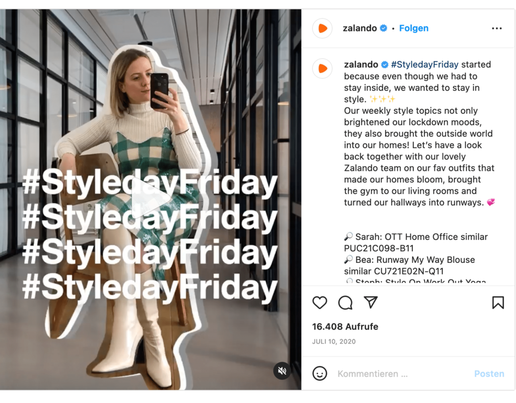 Influencer Marketing; Zalando StyledayFriday