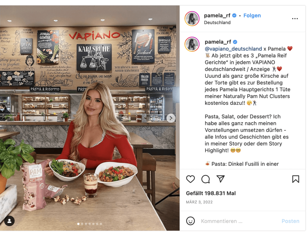 Instagram Marketing Pamela Reif
