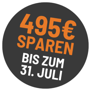 495 EUR sparen bis zum 31. Juli